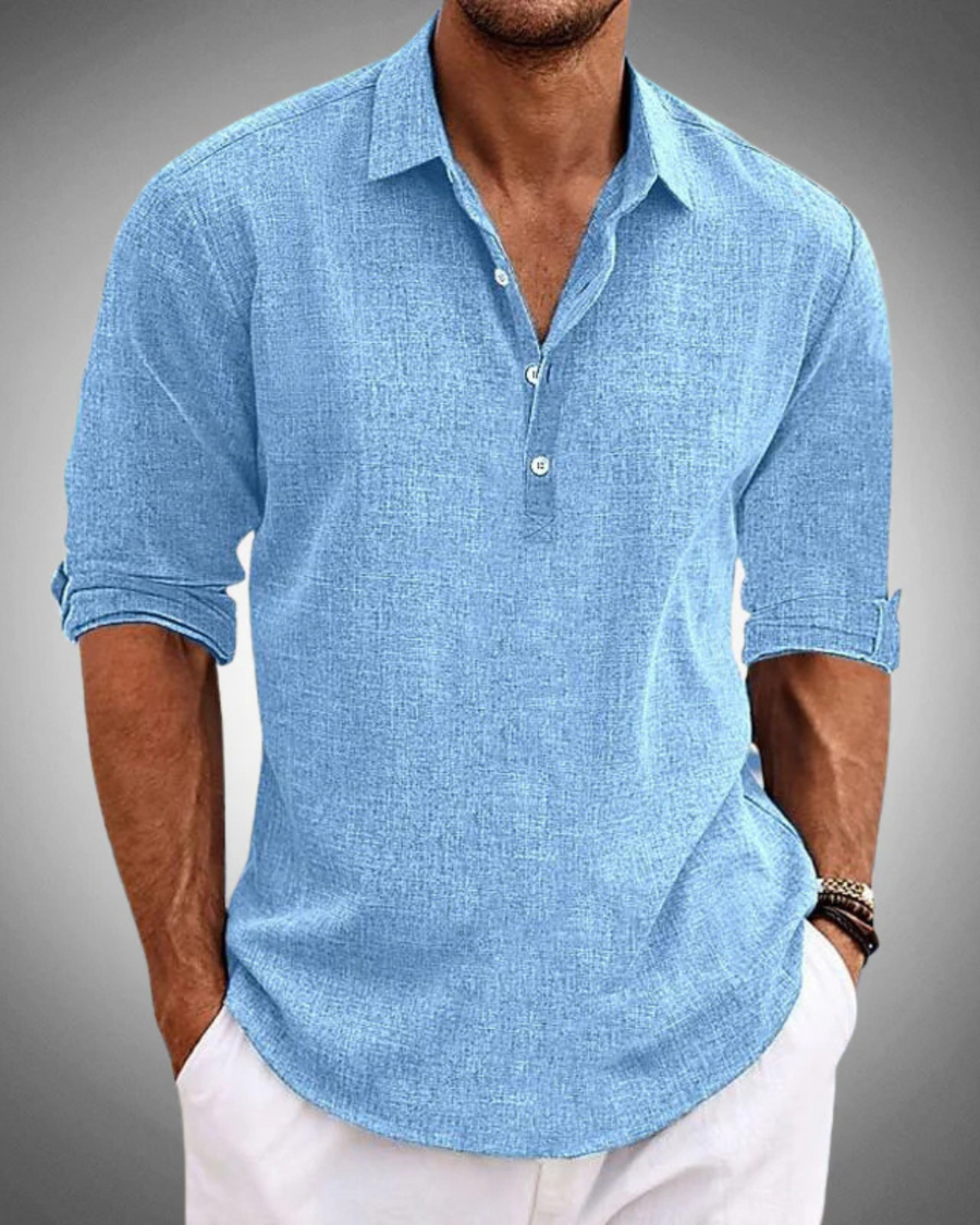 Evan | Men’s Classic Button-Front Shirt — Polished Fit