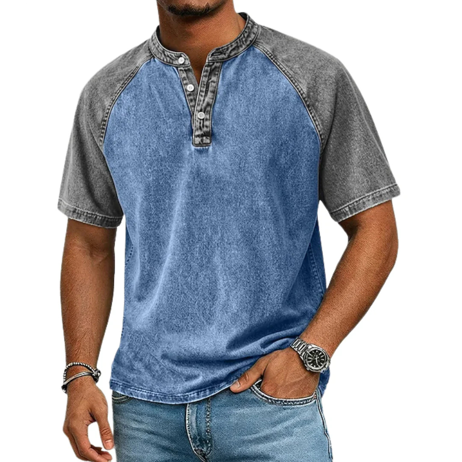 Paul | Vintage Two-Tone Henley Shirt