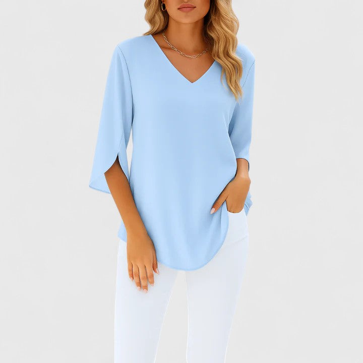 Violetta | Sophisticated V-Neck Blouse