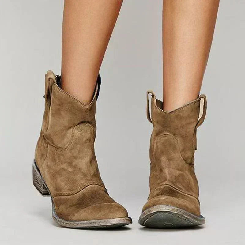 Natasha | Cotton and Suede Everyday Boots