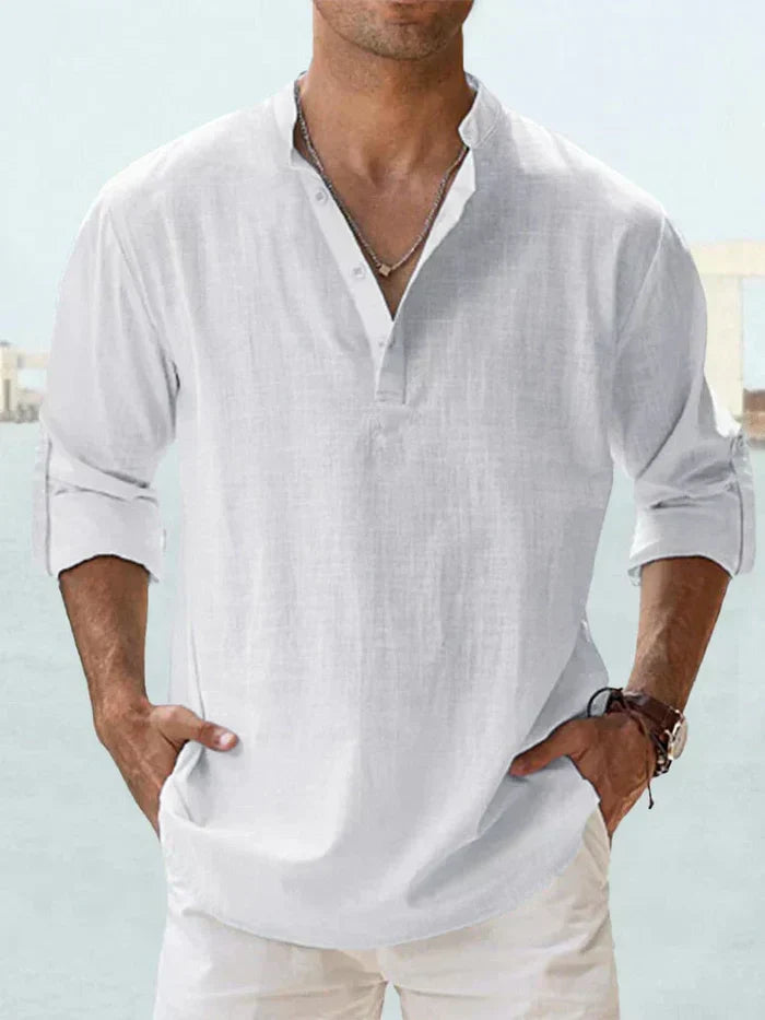 Joshua | Men's Relaxed Long Sleeve Shirt — All-Season