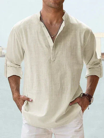Joshua | Men's Relaxed Long Sleeve Shirt — All-Season